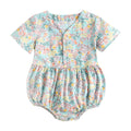Sanlutoz Newborn Flowers Baby Girls Bodysuits Cotton Baby Bodysuit Short Sleeve Summer Infant Clothing Princess