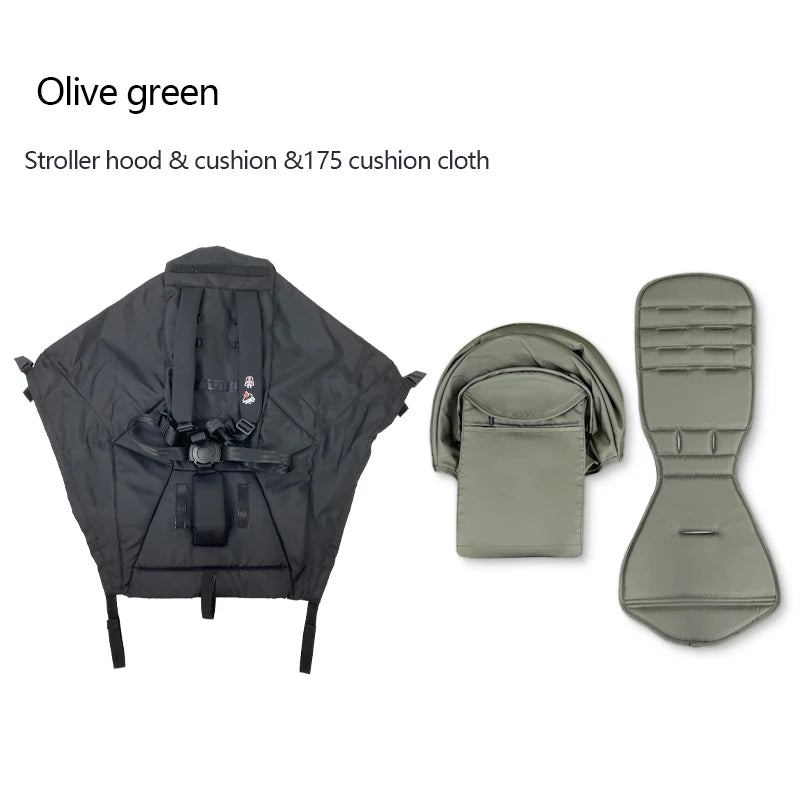 3pcs/set 175 Canopy Cover Seat Cushion Compatible With Babyzen YOYO Cover Seat Mattress With Zipper Pocket Stroller Accessories