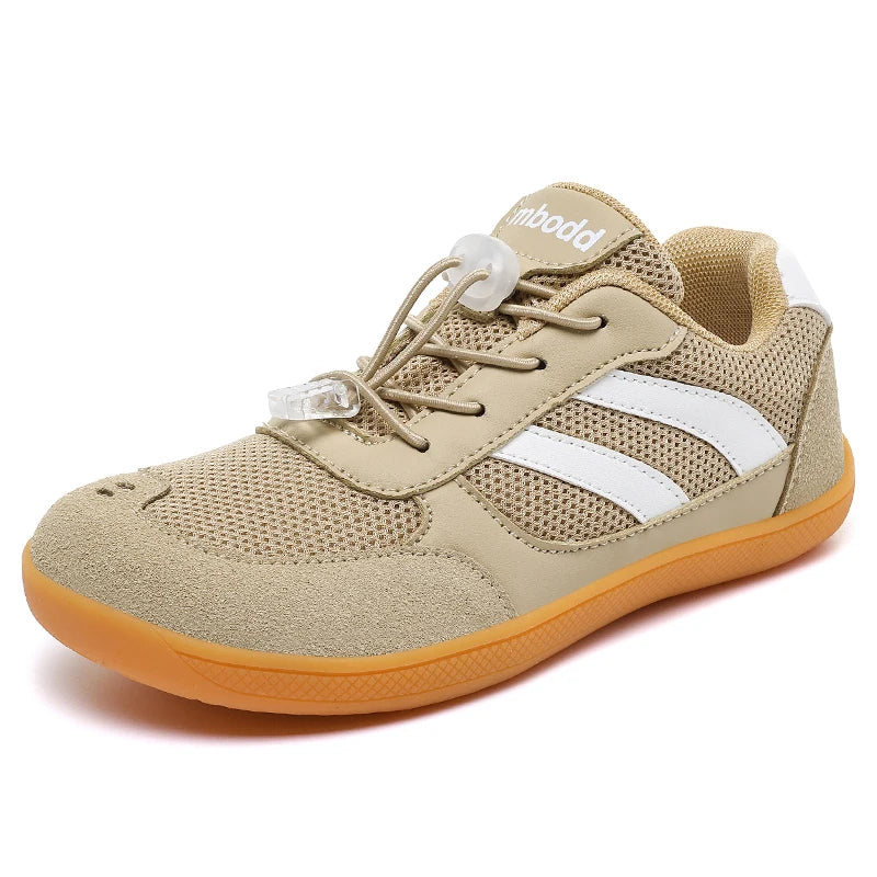Children's Breathable Mesh Sneakers, Wide Last Zero Restraint Shoes for Natural Barefoot Feeling, Healthy Foot Development