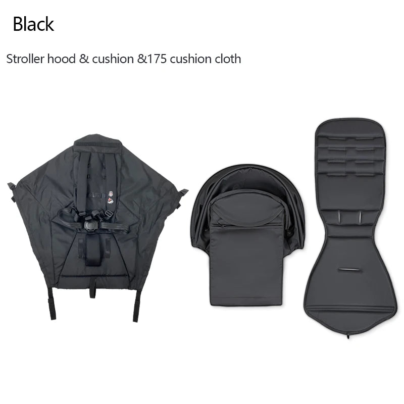 3pcs/set 175 Canopy Cover Seat Cushion Compatible With Babyzen YOYO Cover Seat Mattress With Zipper Pocket Stroller Accessories