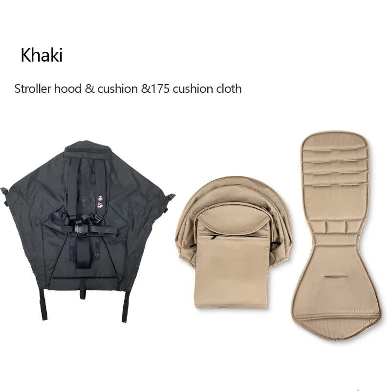 3pcs/set 175 Canopy Cover Seat Cushion Compatible With Babyzen YOYO Cover Seat Mattress With Zipper Pocket Stroller Accessories