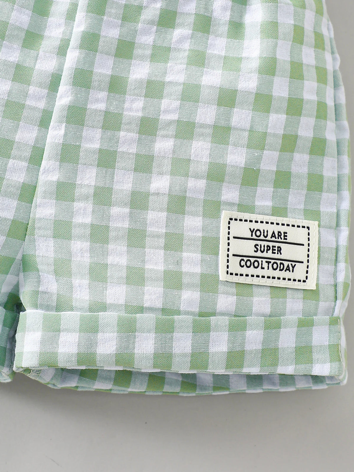 Baby Plaid Suspender Shorts and Sun Hat Set, Breathable and Cute for Outdoor Play in Summer, Comfortable and Stylish