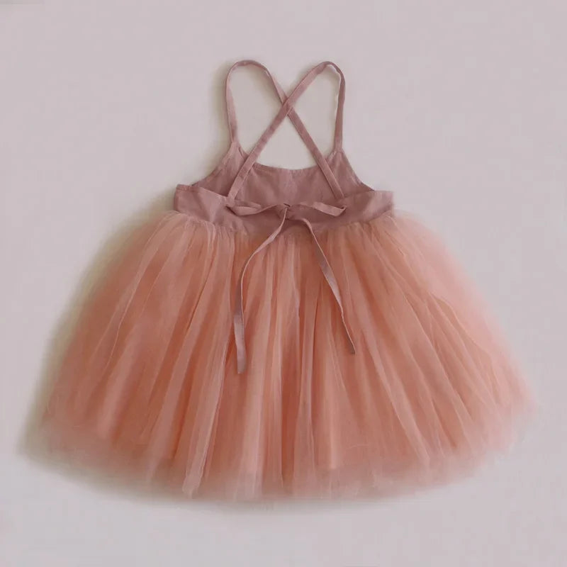 Summer Baby Girl Princess Dress Toddler Kids Mesh Tutu Dresses Children Birthday Party Clothes