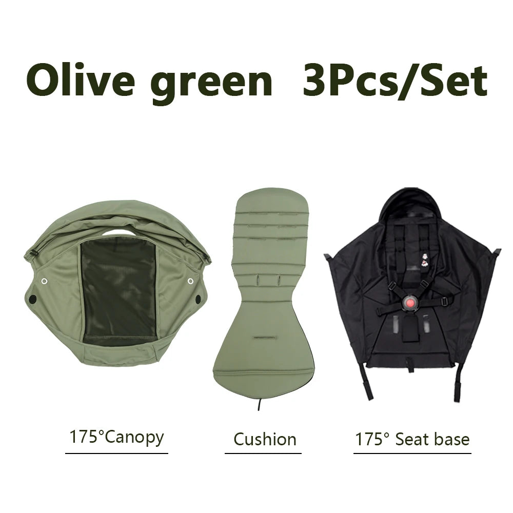 3Pcs /Set 175° Strollers Accessories Sunshade Covers Seat Cushion With Breathable Mesh Canopy Seat Liner Fit YOYO+/YOYO2/YOYO3
