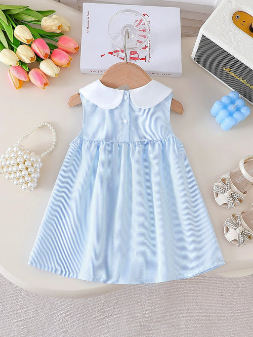 2025 Summer New Buttoned Sleeveless Solid Color Casual Dress